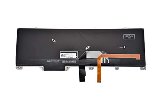 KBR Replacement Keyboard for Dell Alienware 17 R4 R5 Laptop With Backlit No Frame US Layout - Thumbnail 3