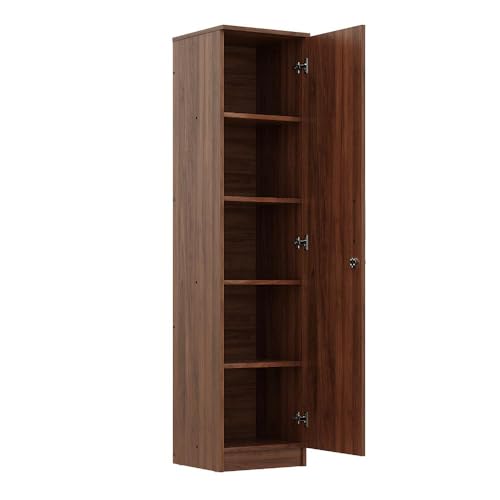 Image of Wakefit Wardrobe for Bedroom | 1 Yr Warranty | Cupboard for Bedroom, Almirah, Wooden Wardrobe, Mirror Door, Multi-Shelves Storage, Density:680-750 kg /m, Free Installation from Brand (Hunor - CW)