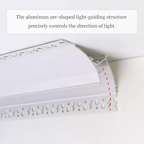 Perfil LED de aluminio premium para cornisas decorativas y diseño de interiores exclusivo 3