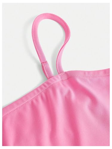 WDIRARA Girl's Sleeveless Flared Ruffle Hem Bubble Dress Balloon Short Cami Dress3