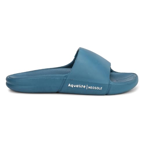 Image of Aqualite NEO-1257 Men Slides slipper with Slip-on wear, Comfort and Flat Base flipflop for dailywear uses