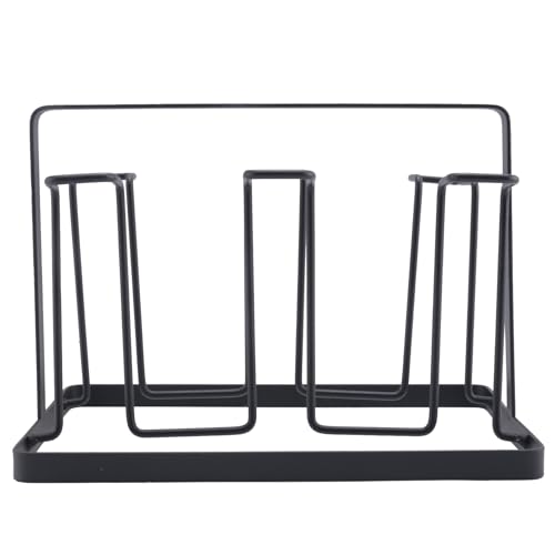 RIYAN Soporte para 6 vasos de cristal, Cuelga Vasos, Estante Tazas, Estante de Secado, Estante de Cocina, Escurridor para el Hogar, Accesorios de Almacenamiento