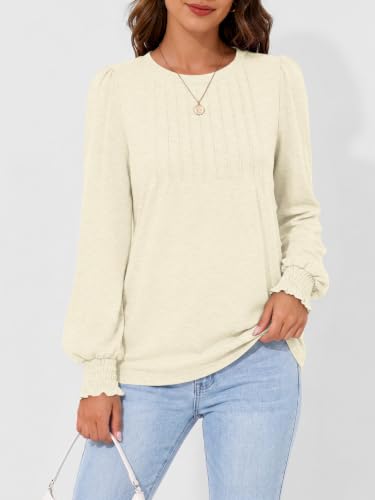Image of AUTOMET Womens Long Sleeve Shirts Fall Blouses Tops Business Casual Outfits