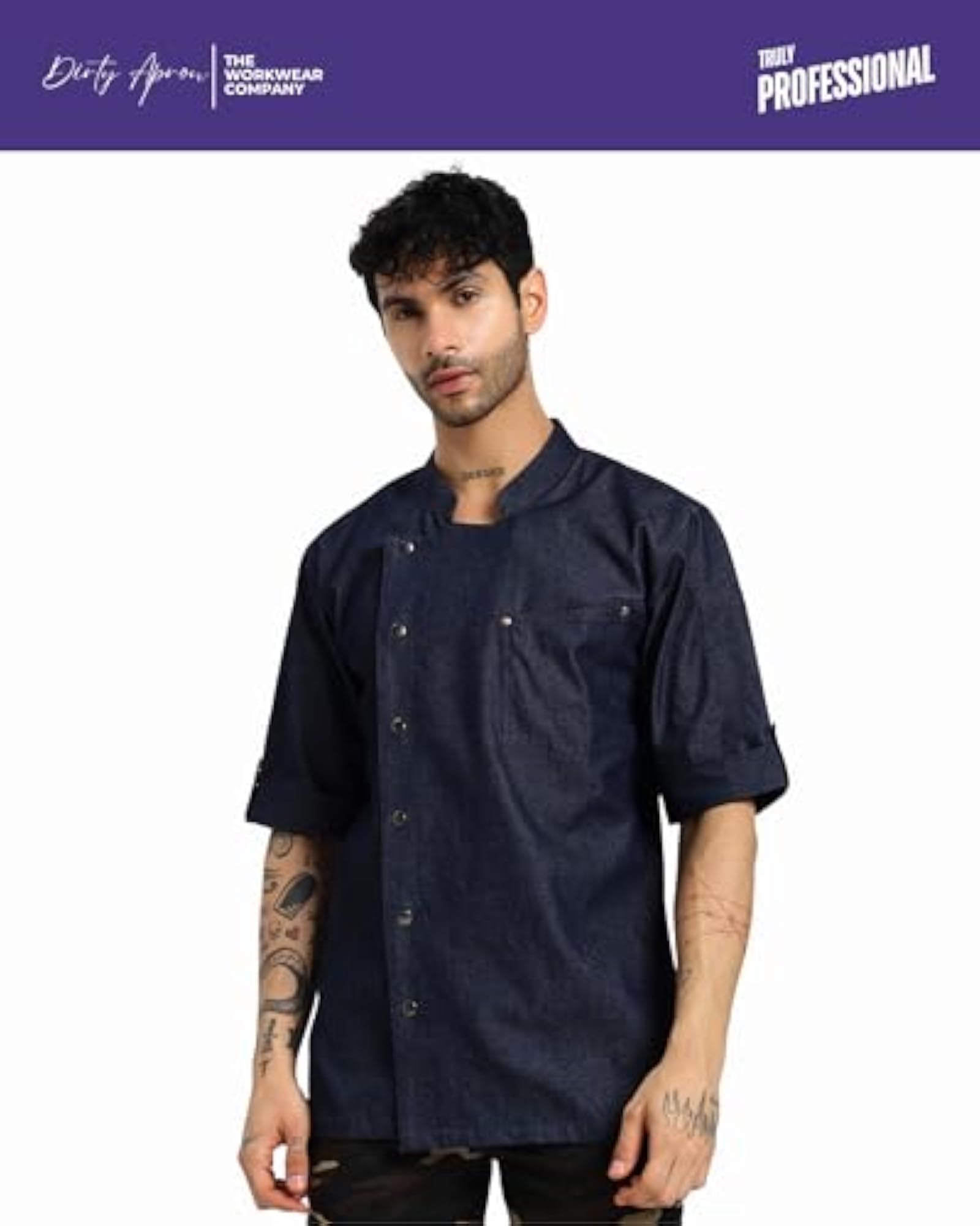 Men's Premium Chef Coat with Cross Pocket Design