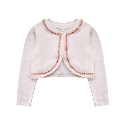 YiZYiF Toddler Girls Button Closure Knitted Shrug Bolero Cardigan Cropped Jacket Open Front Outwear3
