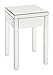 AVE SIX Reflections End Table with Drawer, Silver Mirrored Finish