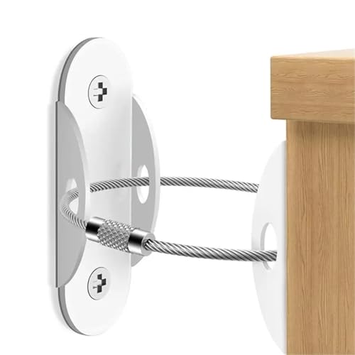 Correas antivuelco para muebles de 20 piezas en multicolor y blanco para seguridad