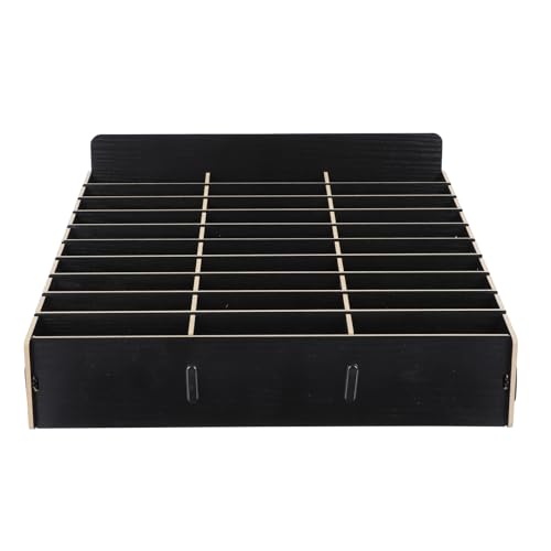Operitacx Mobile Phone Storage Box with Lid 30 Compartments Wooden Desk Organiser for Classroom Office Repair Shop Desktop Storage - Image 2