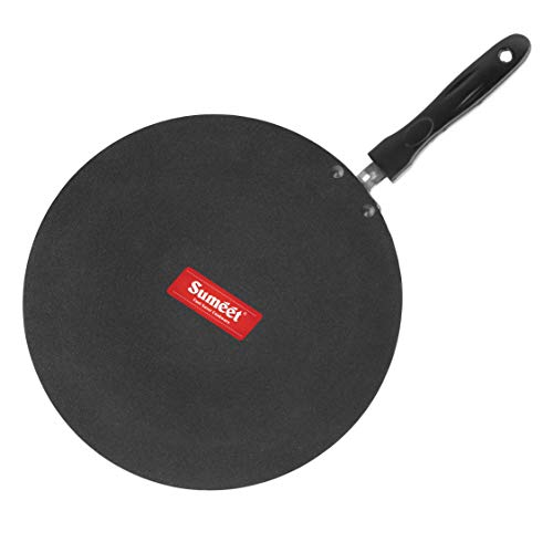 Sumeet 2.6mm Non Stick Aluminium Concave Tawa - 28cm Dia (Red) - Image 7