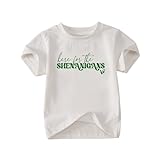 Toddler Boy Girl St Patrick's Day T-Shirt Prone to Shenanigans and Malarkey Shirt Clover Shamrock Short Sleeve Tee Top(White-B,4-5T(110))