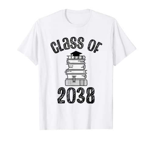 Class Of 2038 Grow With Me Kindergarten: Amante de los libros desde el primer día Camiseta