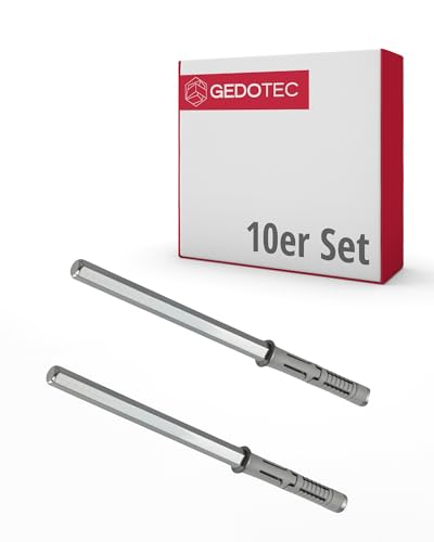 Gedotec Tablarträger Regal-Bodenträger unsichtbar - 10 Stück Regalträger | TITAN MINI | Wandregal-Halter Tragkraft 12 kg je Paar | Stahl Fachboden-Träger für Wand-Montage | Schwerlast Regalhalter
