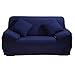 Elastyczny pokrowiec na sofę 1/2/3/4-osobową, na sofę, do siedzenia w kształcie litery L, ochrona mebli (2-osobowy, na sofę 140 cm - 185 cm, ciemnoniebieski)