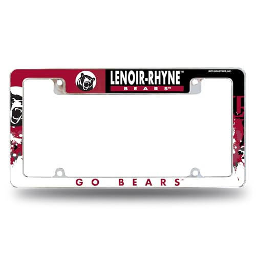Rico Industries NCAA Lenoir-Rhyne Bears 12" x 6" Chrome All Over Automotive License Plate Frame for Car/Truck/SUV