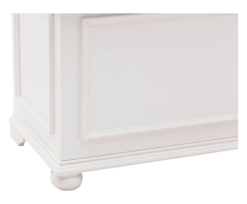 Vicentini arreda CASSAPANCA IN LEGNO SHABBY CHIC MOD CIPOLLA BIANCO (L 100 P 42 H 50)