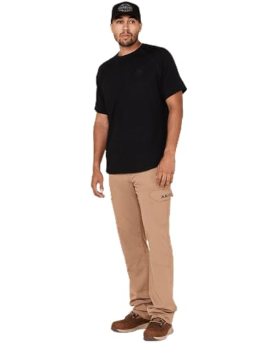 Image of ARIAT Men's M5 Khaki Work Flow Rebar Ultralight Straight Leg Pants Beige /Khaki 33W x 38L