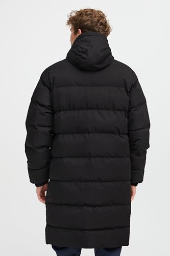 NORTH BEND NBEliot Herren Steppmantel Winterjacke Outdoorjacke atmungsaktiv wasserdicht Winddicht mit Kapuze Reißverschlusstaschen TPU-Membran, Größe:M, Farbe:Black (1001)