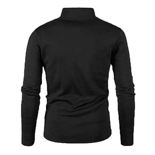 JEShifangjiusu Men'S Cool Bottoming High Collar Elastic Long Sleeve Turtleneck Tops Slim Fit Athletic Pullover Shirts Tees3