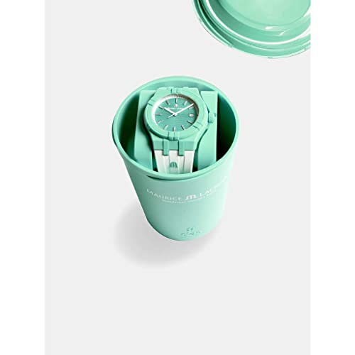 Maurice Lacroix AIKON #Tide Mint Green White 40mm Swiss Quartz Watch with Diamonds AI2008-CCCC1-3A0-02