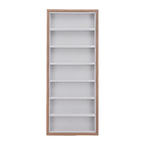 CHEOTIME Organizador de gafas de sol, bandejas organizadoras de gafas de sol de terciopelo de madera, soporte para relojes de 7 rejillas, bandeja de joyería para cajón, bandeja