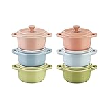 Staub Ceramique Cocotte Set Macaron, 6-tlg | rund | Keramik | gemischte Farben