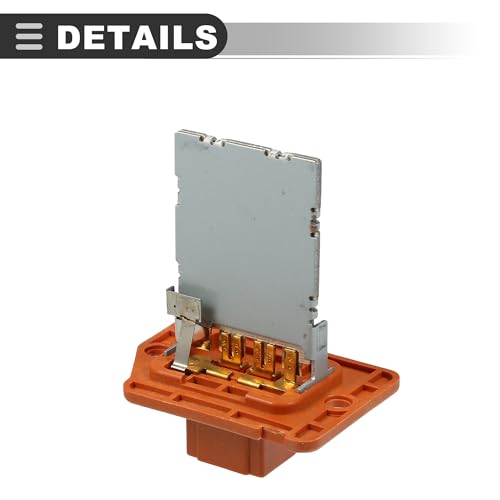 Image of Motoforti HVAC Blower Motor Resistor Replacement, for Kia Soul Base 2014-2019, Metal Plastic, Orange Silver Tone