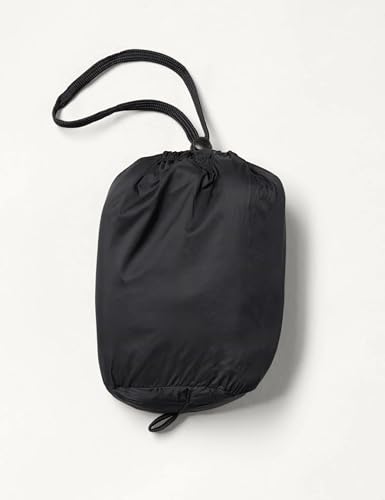 Amazon Essentials Jungen Leichte, Wasserabweisende, verstaubarer Puffermantel mit Kapuze, Schwarz, 8 Jahre