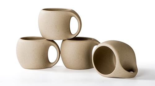 Catálogo para Comprar On-line Set de Tazas para Cafe más recomendados. 47 SYJAN HOME - Juego de 4 tazas de café de cerámica con asa, tazas de café de cerámica de 6 onzas, lindas tazas de demitasse para doble tiro, juego de tazas de capuchino para...