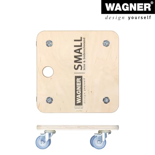 WAGNER Transportroller Transporthilfe I Möbelroller aus Schichtholz 29 x 29 x 8,5 cm, Tragkraft 250 kg I Möbelhund für Umzüge I Rollbrett für Möbel I softe Rollen & Aufhängeloch I FSC® I Made in DE
