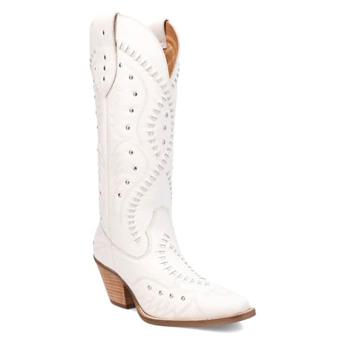 Dingo Women's Pretty N' Pink Embroidered Studded Snip Toe Pull O Western Boot2