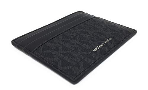 Michael Kors Men's Cooper Tall Leather Card Case Wallet Slim(Black) #TOP4