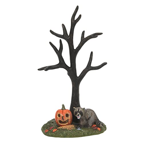 Department 56 Village Collection Accessories Halloween The Rabid Pumpkin Bandit Tree Figurine, 7.8 Inch, Multicolor