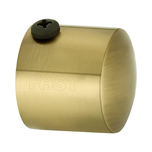 Image of FAST CB45S Brass Antique Heavy Metal Round Curtain Rod End Cap Finilas for Door and Window 1 Inch Curtain Rod Accessories (4)