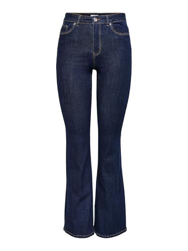 ONLY Flared fit Jeans ONLWAUW High Waist Flared Fit Jeans Dark Blue Denim M 34 Dark Blue Denim