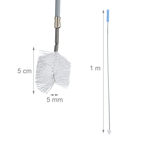 Relaxdays Spazzola Lavatubi, Lunga 1 m