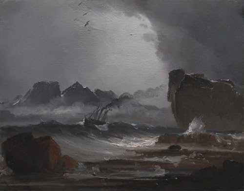 Affiche Artistique Mer agitée de Peder Balke Décoration Salon Toile