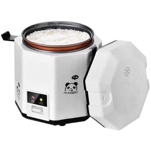 DRFGHK Panda Mini Rice Cooker with Ceramic Bowl 4 Rice Cooking Functions 4 Multicooker Functions LED Display