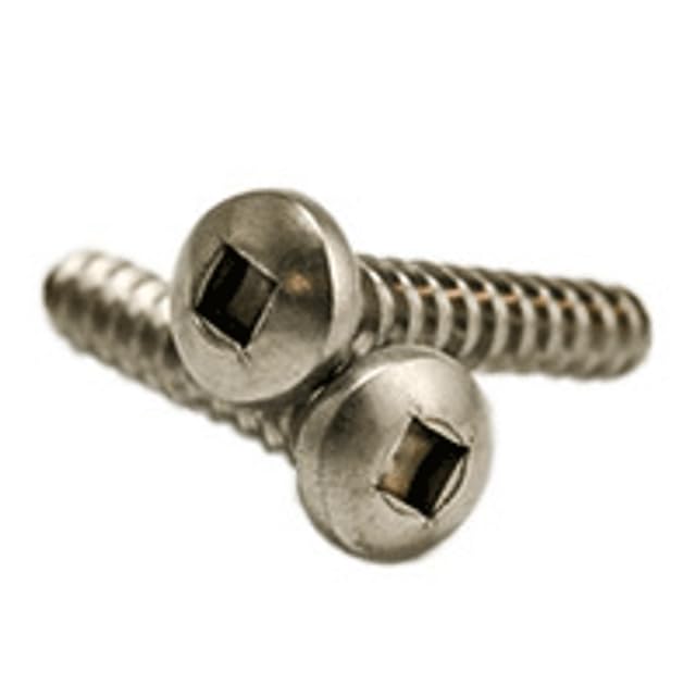 #12-11 x 1 1/4" Self-Tapping Screws, Square Pan Head, Type A, 18-8 Stainless Steel A2, Fully Threaded (125 Pack)