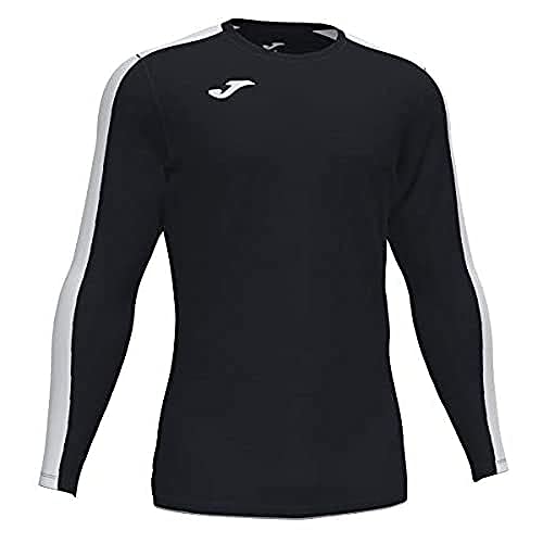 Joma Academy Camiseta Juego Manga Larga, Niños, Negro-Blanco, 4XS-3XS