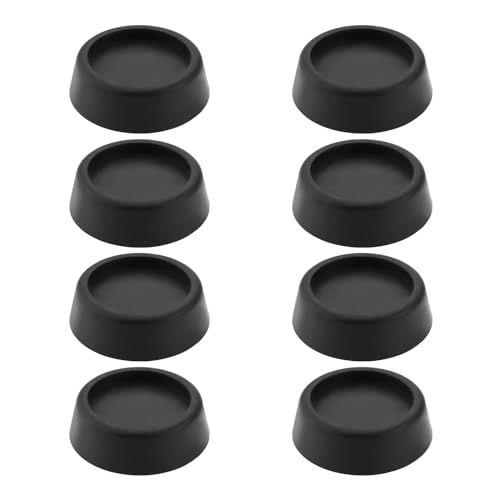 VGOL 8 Stück Gummifüße für Waschmaschine Vibrationshemmend 20 Mm Erhöhte Fußpolster für Wärmepumpentrockner Belüfteter Trockner Schwarz