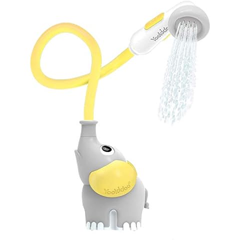 Yookidoo Baby Bath Shower Head - Elephant Water Pump with Trunk Spout Rinser - Control Water Flow from 2 Trunk Knobs for Maximum Fun in Tub or Sink for Infants and Newborn Babies (Yellow) Cover