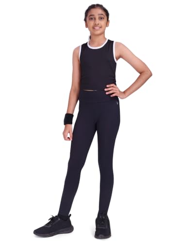 Image of Girl's Active Sports Wear Solid Short Sleeve Running Workout Tshirts Athletic Tops Lightweight Quick Dry Training Yoga Round Neck Tshirt (4 to 14 YRS)