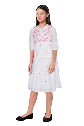 Image of Allen Solly Girl's Rayon Modern Knee-Length Dress