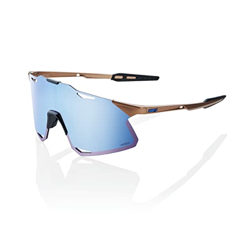 100% HYPERCRAFT Sport Performance Frameless Sunglasses (Matte Copper Chromium - HiPER Blue Multilayer Mirror Lens)