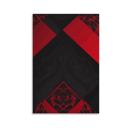 Toile murale rouge et noire moderne pour la décoration du salon et de la chambre