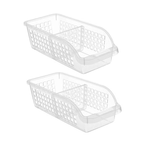 LIFKOME 2Piezas Cajas De Almacenamiento Transparentes Para Frigorífico Organizadores Verduras De Unidades Para Mantener Ordenada