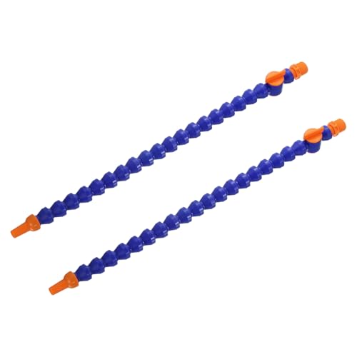 sourcing map 2 mangueras flexibles de rosca G1/2 pulgadas, manguera de refrigeración de agua y aceite, boquilla redonda ajustable de plástico de 500 mm con interruptor y tubo interno para torno CNC