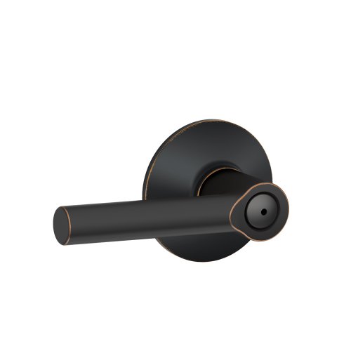 SCHLAGE Broadway Bed/Bath Privacy Door Handle with Lock, Aged Bronze