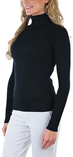 Image of ToBeInStyle Women's Classic Knit Fold Over Turtleneck Pullover
