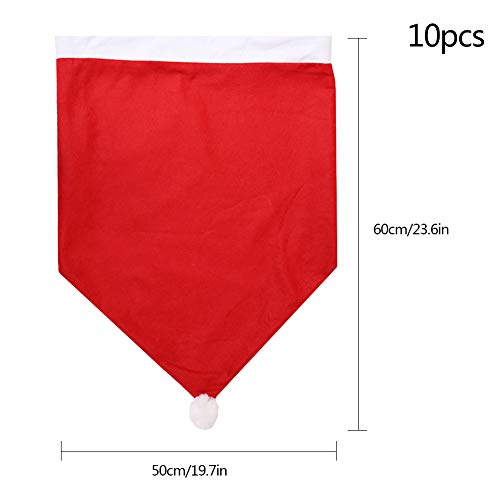 10 Pezzi Coprisedie per Cappelli di Babbo Natale